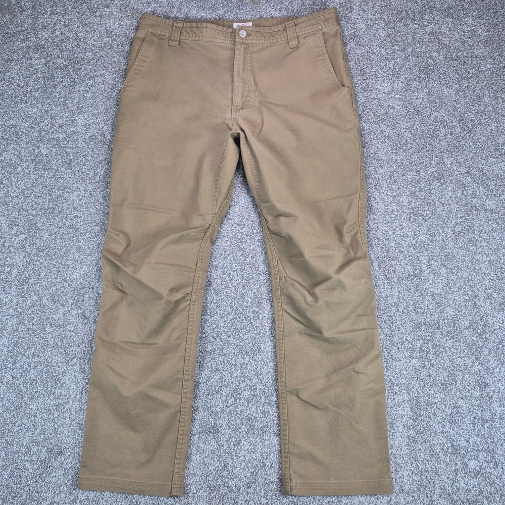 LIVSN Flex Canvas Pants Mens 34x30 Brown Outdoor Hiking Utility